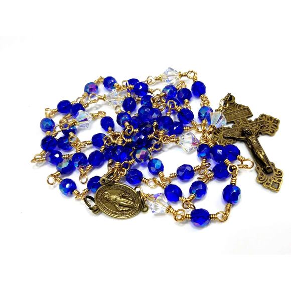 Pardon Indulgence Crucifix, Five Decade Catholic Rosary, Miraculous Medal Center - Picture 8 of 10